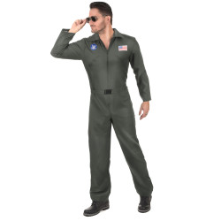 Déguisement de pilote d'avion avec lunettes homme Jadeo