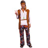 Déguisement grande taille hippie marron et blanc homme Jadeo