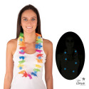 Collier Hawaïen Lumineux Multicolore 50 cm