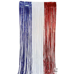 Rideau Lamé Bleu Blanc Rouge 1 x 2 m PtitClown