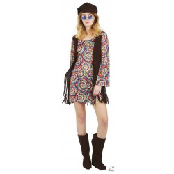 Costume Hippie Robe Psychédélique Adulte Femme