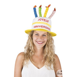 Chapeau Gâteau Joyeux Anniversaire Adulte