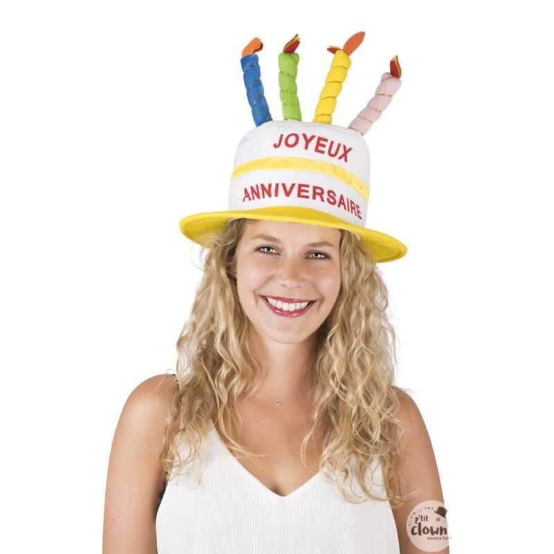 Chapeau Gâteau Joyeux Anniversaire Adulte