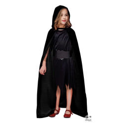 Cape Velours avec Capuche Noir 100 cm PtitClown