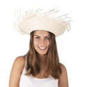 Chapeau Paille Hawaïen Beige Adulte