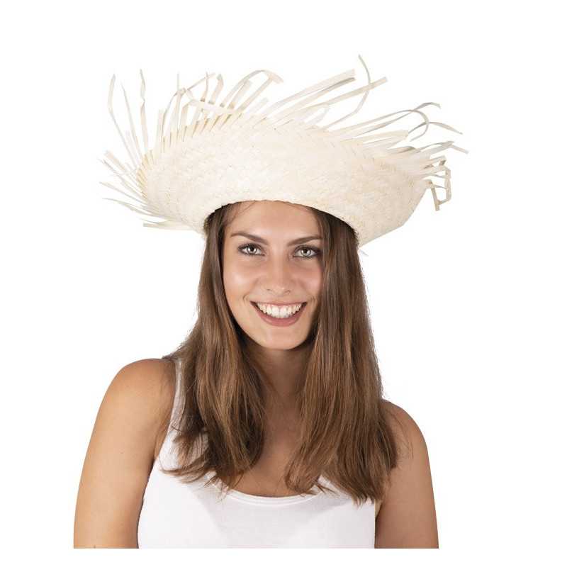 Chapeau Paille Hawaïen Beige Adulte