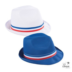 Borsalino Ruban Bleu Blanc Rouge Couleur Aléatoire