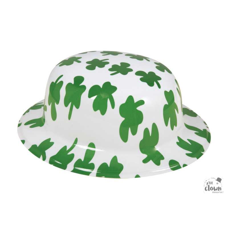 Chapeau Melon Plastique St Patrick Adulte