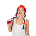 Perruque Tresses Bleu Blanc Rouge PtitClown