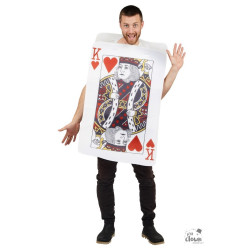 Costume Carte Roi de Cœur Adulte Taille Unique