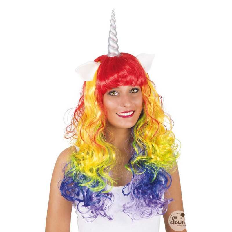 Perruque Licorne Multicolore