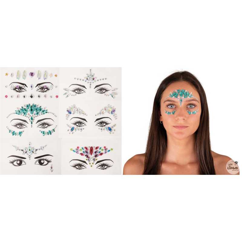 Strass Autocollant pour Le Visage Modèle Aléatoire