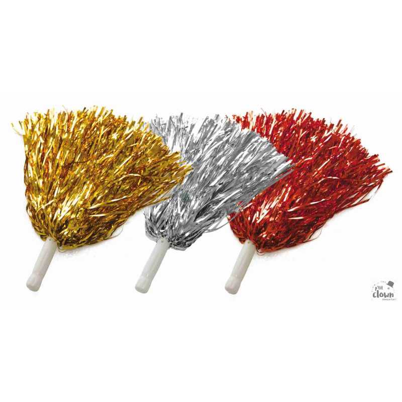 Paire de Pompons Métallisés Couleur Aléatoire