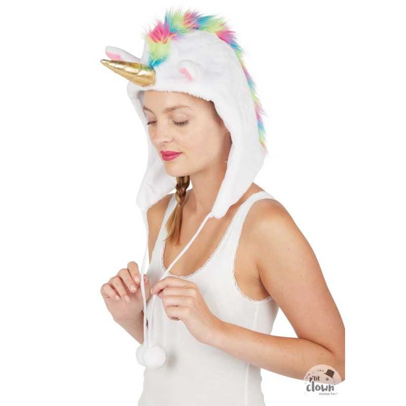 Chapeau Capuche Licorne Adulte