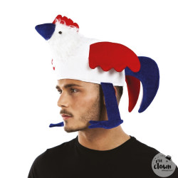 Chapeau Coq Bleu Blanc Rouge Adulte