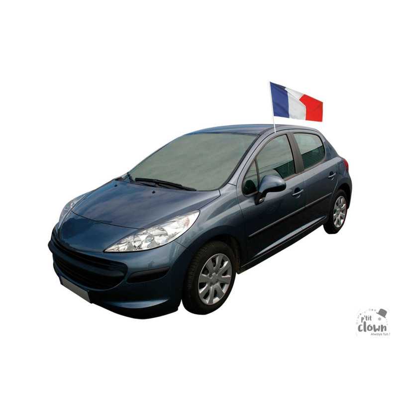 Drapeau France pour Voiture 3 x 40 cm