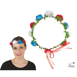 Couronne de Fleurs Bleu Blanc Rouge PtitClown