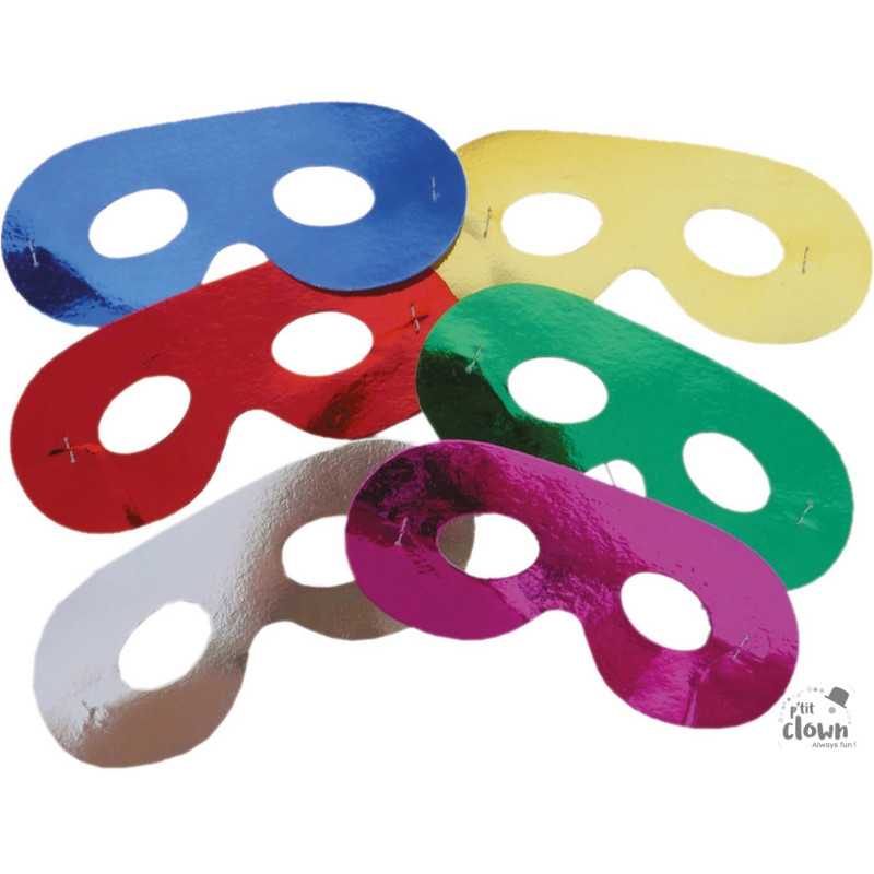 Loup Métallisé Multicolore - Lot de 6