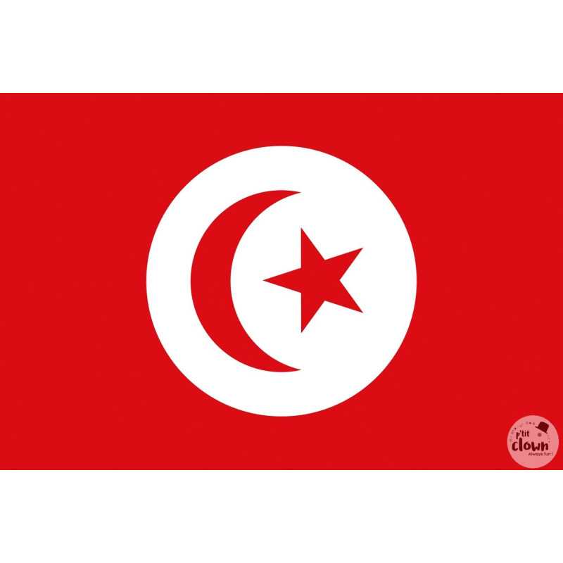 Drapeau Tunisie 9 x 150 cm