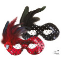 Loup Résille et Plumes Couleur Aléatoire PtitClown
