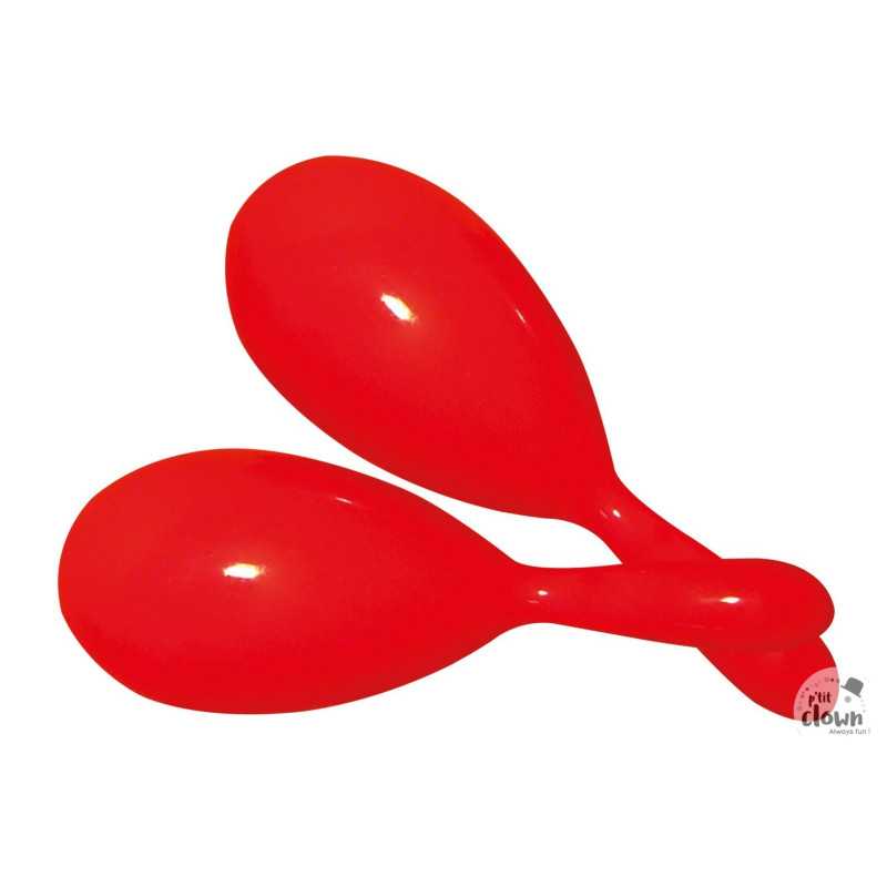 Maracas 19 cm Couleur Aléatoire - Lot de 2