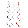 Spirale Metallisée à Suspendre Bleu Blanc Rouge - Lot de 6 PtitClown