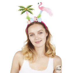 Serre-Tête des Îles Flamant Rose et Palmier PtitClown