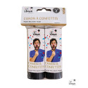 Canon à Confettis Papier 11 cm Multicolore - Lot de 2