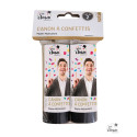 Canon à Confettis Papier 11 cm Multicolore - Lot de 2