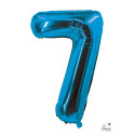 Ballon Aluminium Chiffre 0 85 cm Bleu