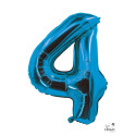 Ballon Aluminium Chiffre 0 85 cm Bleu