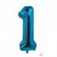 Ballon Aluminium Chiffre 0 85 cm Bleu