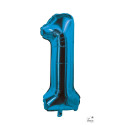 Ballon Aluminium Chiffre 0 85 cm Bleu