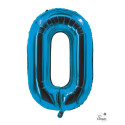 Ballon Aluminium Chiffre 0 85 cm Bleu