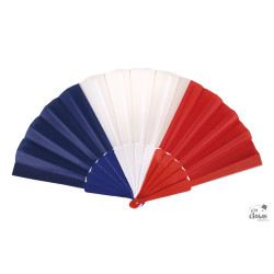 Éventail Bleu Blanc Rouge 40 cm PtitClown