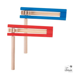 Crécelle en Bois Couleur Aléatoire PtitClown