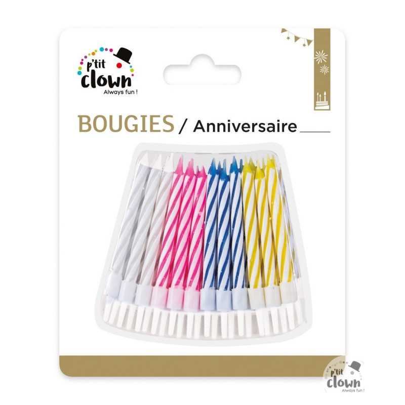 Bougies Anniversaire - Lot de 24