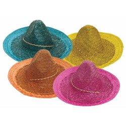 Sombrero Paille Couleur Aléatoire Adulte PtitClown
