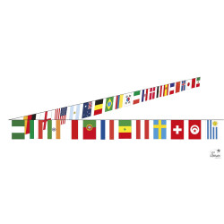 Guirlande Drapeaux Papier 32 Pays 10 m PtitClown