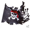 Drapeau Pirate Déchiré 7 x 100 cm