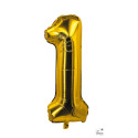 Ballon Aluminium Chiffre 0 30 cm Or