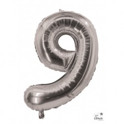 Ballon Aluminium Chiffre 0 30 cm Argent