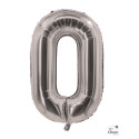 Ballon Aluminium Chiffre 0 30 cm Argent