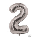 Ballon Aluminium Chiffre 0 30 cm Argent