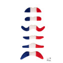 Moustaches Bleu Blanc Rouge - Lot de 6