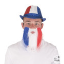 Moustache et Barbe Bleu Blanc Rouge