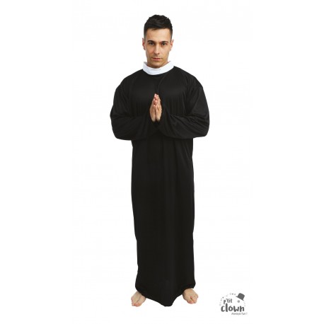 Déguisement Curé Prêtre Homme Noir - Costume prêtre homme religion The Duck