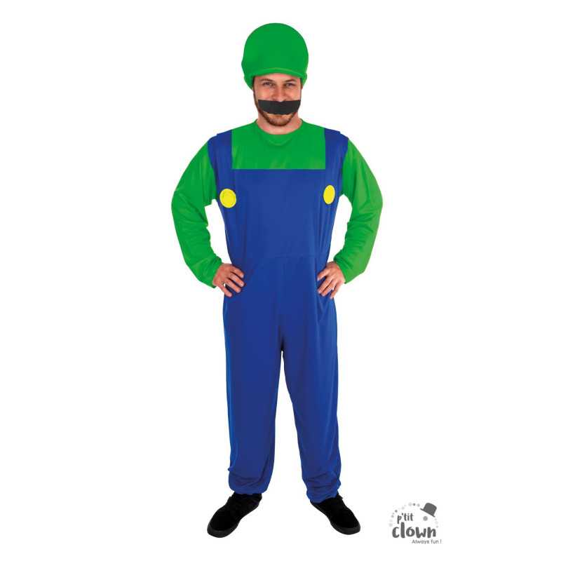 Costume Plombier Vert et Bleu luigi ptitclown the duck