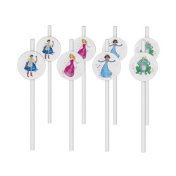 Paille  princesses  lot de 8 Cam et Léon