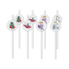 Paille  super héros  lot de 8 Cam et Léon